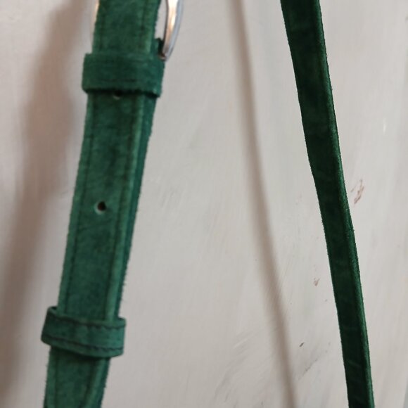 Vintage Emerald Green Suede Shoulder - Picture 3 of 13